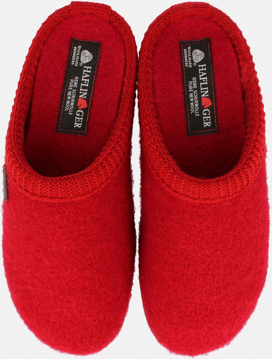 Haflinger pantoffels voor dames Everest Softi 488044, grootte:38, kleur:Rood