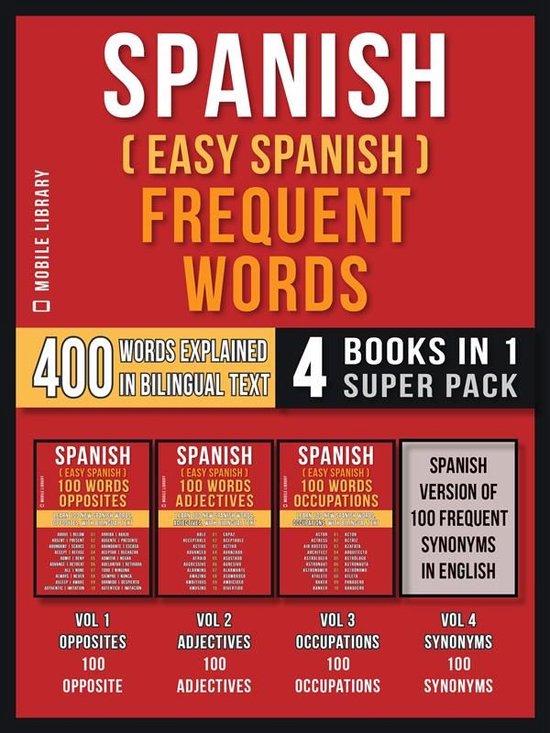 Spanish ( Easy Spanish ) Frequent Words (4 Books in 1 Super Pack) (ebook), Mobile... | bol.com