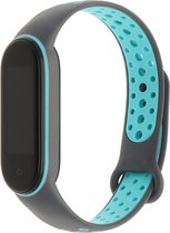 Bandje Voor Xiaomi Mi 5/6 Dubbel Sport Band - Grijs Groenblauw - One Size - Horlogebandje, Armband