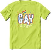 Gay | Pride T-Shirt | Grappig LHBTIQ+ / LGBTQ / Gay / Homo / Lesbi Cadeau Shirt | Dames - Heren - Unisex | Tshirt Kleding Kado | - Groen - XXL