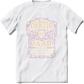 30 Jaar Legendarisch Gerijpt T-Shirt | Oud Roze - Ivoor | Grappig Verjaardag en Feest Cadeau Shirt | Dames - Heren - Unisex | Tshirt Kleding Kado | - Wit - M