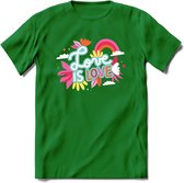 Love is Love | Pride T-Shirt | Grappig LHBTIQ+ / LGBTQ / Gay / Homo / Lesbi Cadeau Shirt | Dames - Heren - Unisex | Tshirt Kleding Kado | - Donker Groen - 3XL