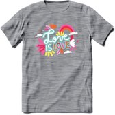 Love is Love | Pride T-Shirt | Grappig LHBTIQ+ / LGBTQ / Gay / Homo / Lesbi Cadeau Shirt | Dames - Heren - Unisex | Tshirt Kleding Kado | - Donker Grijs - Gemaleerd - 3XL