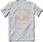 10 Jaar Legendarisch Gerijpt T-Shirt | Oud Roze - Ivoor | Grappig Verjaardag en Feest Cadeau Shirt | Dames - Heren - Unisex | Tshirt Kleding Kado | - Licht Grijs - Gemaleerd - XXL