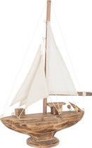 J-Line Zeilboot Noa Alabasia Hout Bruin Small