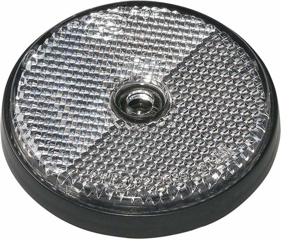 Ronde witte ProPlus reflector met schroefbevestiging, 60mm.