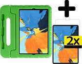 iPad Pro 2021 (11 inch) Kinderhoes Met 2x Screenprotector - Groen