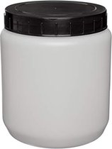 Labshop - Pot met schroefdop (HDPE) - zwart - 05 liter