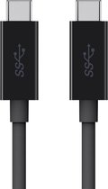 Belkin Monitor Cable with 4K Audio/Video Support - USB-kabel - USB-C (M) naar USB-C (M) - 2 m - 4K ondersteuning - zwart