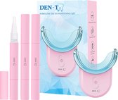 DEN-T® U-shape Tandenbleekset PRO - INTRODUCTIEPRIJS - 32 LED - Zonder Peroxide - Tandenbleken - Teeth Whitening - Roze -