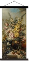Affiche scolaire - Grand vase à fleurs - Maîtres anciens - Peinture - 60x120 cm - Lattes noires