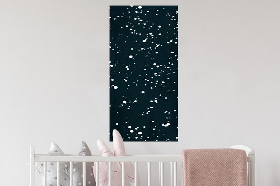 Stickers muraux - Film autocollant - Points - Zwart - Wit - 40x80 cm - Film adhésif - Stickers muraux Chambre d'enfant - Papier peint autocollant