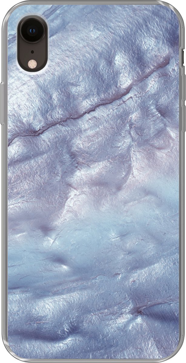 Telefoonhoesje Geschikt voor iPhone XR hoesje - Mineralen en gesteenten - Natuursteen - Parelmoer - Siliconen Telefoonhoesje