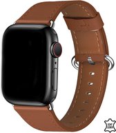 Q-DESYN® Apple Watch bandje - Leer - 38 mm - 40 mm - 41 mm - Bruin