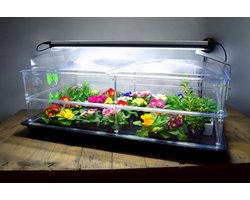 Propagator Vitopod 100 W Verwarmde kweekbak Verwarmd met geïntegreerde LED groeilampen en thermostaat - 54 cm hoog
