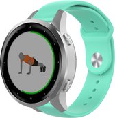 Siliconen bandje geschikt voor Garmin Vivoactive 4s / Garmin Vivomove 3s / Garmin Venu 2s bandje - Sport bandje met druksluiting - Blauw / Aqua