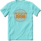 1998 Limited Edition Ring T-Shirt | Zilver - Goud | Grappig Verjaardag en Feest Cadeau Shirt | Dames - Heren - Unisex | Tshirt Kleding Kado | - Licht Blauw - S