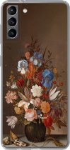 Geschikt voor Samsung Galaxy S21 Plus hoesje - Stilleven met bloemen - Kunst - Oude meesters - Siliconen Telefoonhoesje
