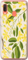 Coque Samsung Galaxy A20e - Bloem - Jaune - Motifs - Coque de téléphone en Siliconen