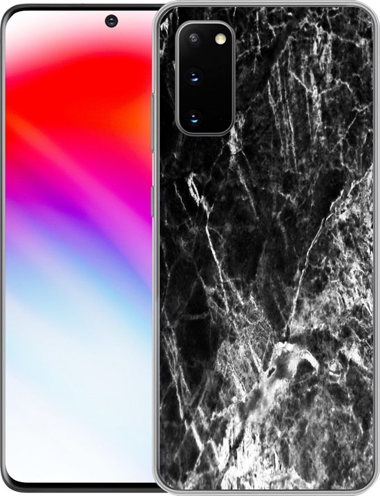 Telefoonhoesje Geschikt voor Samsung Galaxy S20 hoesje - Marmer print - Steen - Luxe - Siliconen Telefoonhoesje Telefoonhoesje