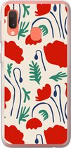 Coque Samsung Galaxy A20e - Fleurs - Rose - Motifs - Siliconen
