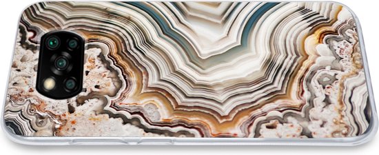 Xiaomi Poco X3 Pro - Natuursteen - Gros plan - Motifs - Coque de téléphone en Siliconen
