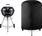 BBQ-Hoes | Zwart | Grillhoes | Universeel | 71 x 68 Cm | Barbecuehoes | Waterdicht | Uv-Bestendig | Trekkoord | Opvouwbare Tas | Kogelbarbecue-Afdekking | Cirkelvormig | Stofdicht