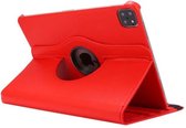 Luxe tablet hoes - geschikt voor Ipad Pro 4e en 5e generatie - 12.9 inch - 360 graden draaibare bookcase - Rood