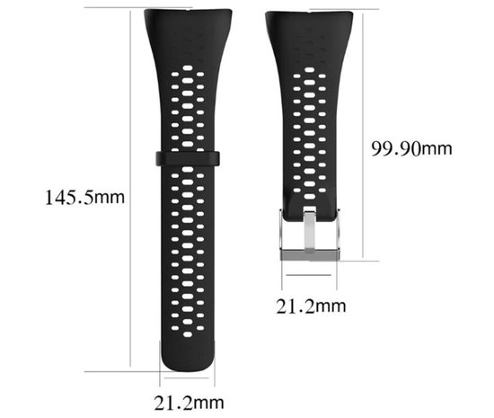 Doorzichtig meer Titicaca Vergemakkelijken Zwart siliconen wearable bandje voor de Polar M400 en M430 - horlogeband -  polsband -... | bol.com
