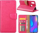 LuxeBass Hoesje geschikt voor Honor 10 Lite - Bookcase Roze - portemonee hoesje - telefoonhoes - gsm hoes - telefoonhoesjes