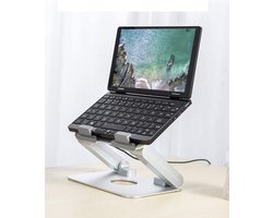 Aluminium Laptop Stand - Bureau Stand Tafel Notebook met ventilator Houder voor iPad / Laptop / Tablet