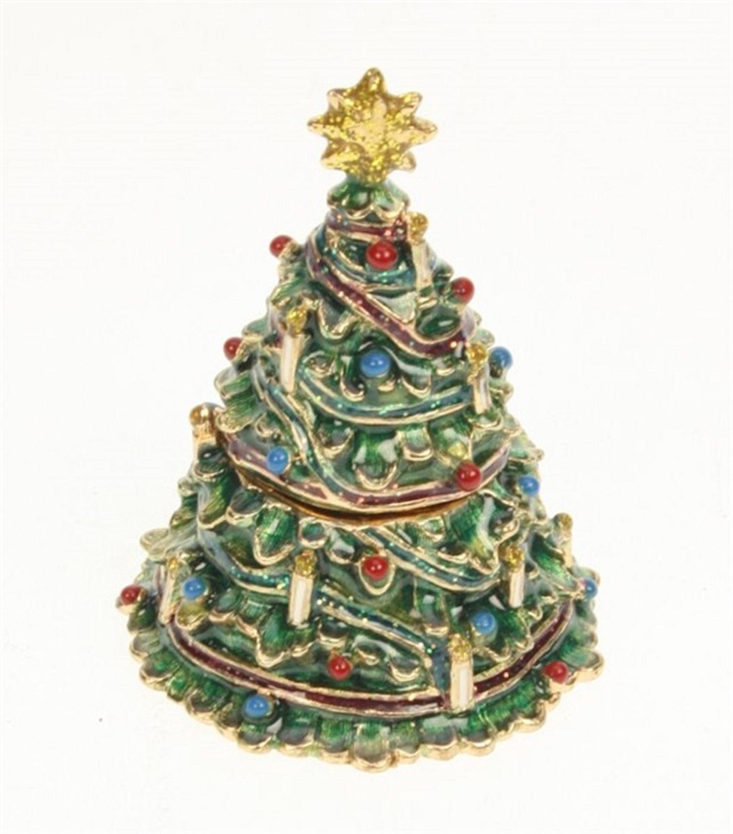 Doosje Kerstboom Ø4x6cm
