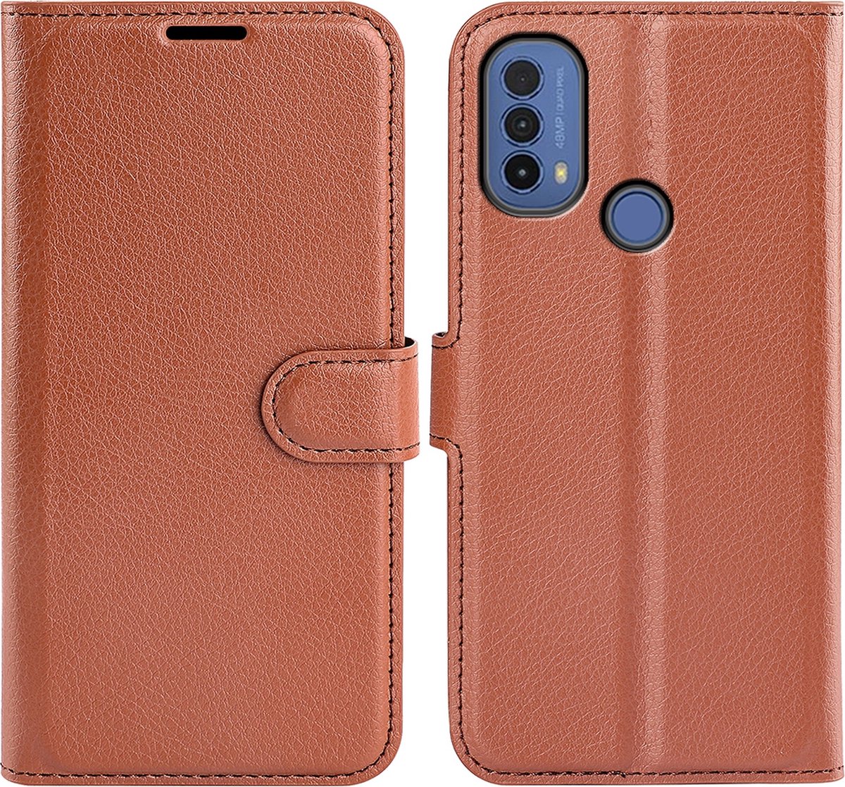 HualuBro Flip Hoes Voor Motorola Moto E20/E30/E40 – PU Leren Bookcase, Magnetisch, Met Kaartvakken & Standfunctie