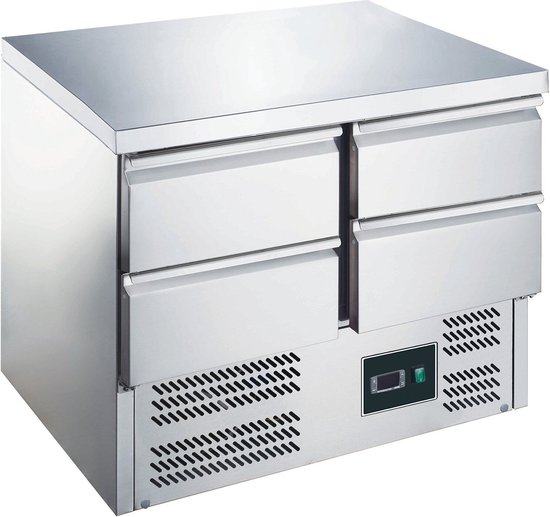 Koelwerkbank, Compact, 4 Lades, Model ES S901 S/S TOP 0, Saro 465-1020
