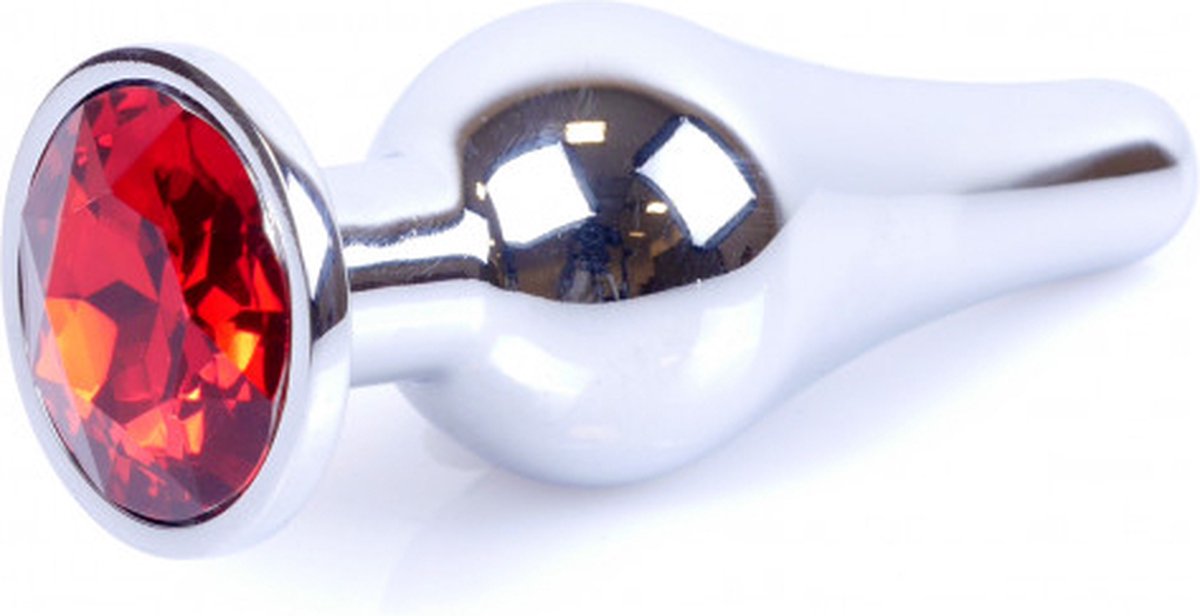 Goedkoopste Bossoftoys - 64-00073 - big Butt Plug - Silver - Anal - Red