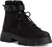 Tamaris Veterboots zwart Leer 178112 - Dames - Maat 40