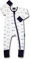 Zipster Sneeuwlandschap - Baby Romper - Bamboe - Met 2-way ritssluiting - 86-96