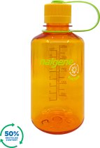 Nalgene Narrow Mouth Bottle - drinkfles - 16oz - BPA free -SUSTAIN - Clementine