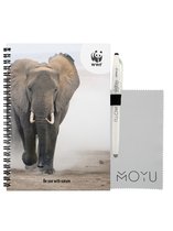 MOYU Ringband A5 - Hardcover - WWF Olifant - Uitwisbaar Notitieboek - Duurzaam Steenpapier