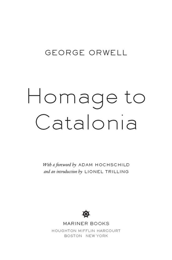 Homage to Catalonia - cover
