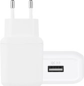 Prise de Charge Quick pour iPhone /iPad - Adaptateur USB Chargeur Rapide 18W - Chargeur iPhone Universel - Prise USB - Chargeur Rapide USB - Bloc - Universel - Wit