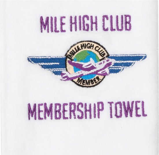 Nova Golf 'Mile High Club Membership' Golfhanddoek - Wit van Nova Golf — afbeelding 2