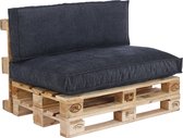 In The Mood Collection Ibiza Palletkussens - L120 x B80/40 x H12 cm - Donkerblauw