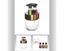 Geurende brander + olie 10 ml fruit x3 - Wit - Olieverdamper - Huis parfum