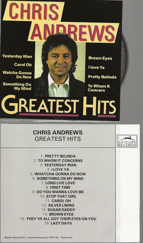 CHRIS ANDREWS GREATEST HITS - CD ALBUM