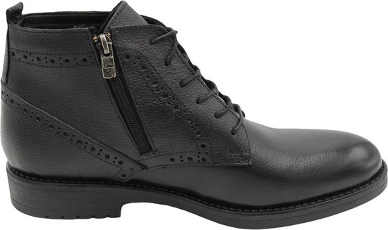 Boots| Veterschoenen - Mannenschoenen Echt leer 1030 - Zwart 41 | bol.com