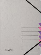 Pagna sorteermap Easy Grey - A4 - 7 vakken - roze/paars