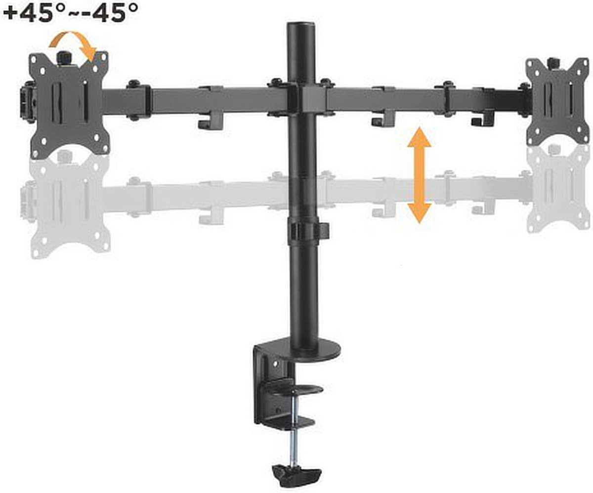Allteq Dubbele monitor arm - Draaibaar - 17 t/m 32 inch thumbnail 3