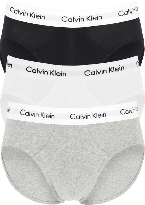 Bezet bodem Slang Calvin Klein hipster brief (3-pack) - heren slips - zwart - wit - grijs met  witte band... | bol.com