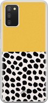 Casimoda® hoesje - Geschikt voor Samsung A03s - Yellow Dots - Backcover - Siliconen/TPU - Geel